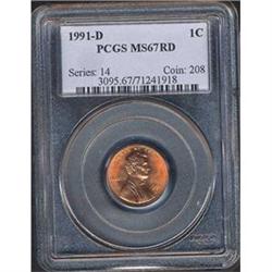 1988-D 1C PCGS MS67 RD [L#3079