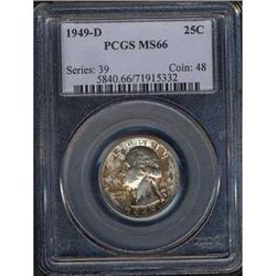 1949 25C PCGS MS66 [L#3148