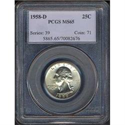 1958 25C PCGS MS65 [L#3188