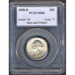 1958 25C PCGS MS66 [L#3189
