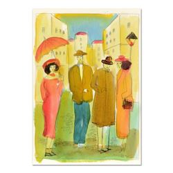 Moshe Leider, Original Watercolor Painting, Hand Signed with Certificate of Authenticity.
