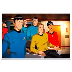 "Logic and Laughs" is a Numbered Chromatic Pigment Ink Limited Edition, Hand Signed by Des Taylor. I