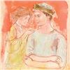 Image 2 : Edna Hibel (1917-2014), "Romance" Limited Edition Lithograph on Rice Paper, Numbered and Hand Signed