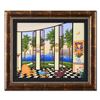 Image 1 : Fanch Ledan - "Black and White Interior" Framed Limited Edition Serigraph on Canvas, Numbered Invers