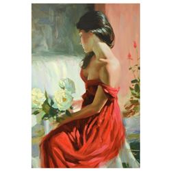 Vladimir Volegov, "From a Rose" Limited Edition Hand Embellished on Canvas, Numbered and Hand Signed