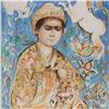 Image 2 : "Little Rajah and the Unicorns" Limited Edition Lithograph by Edna Hibel (1917-2014), Numbered and H