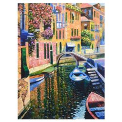 Howard Behrens (1933-2014), "Romantic Canal" Limited Edition on Canvas, Numbered and Signed with Cer