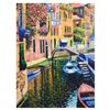 Image 1 : Howard Behrens (1933-2014), "Romantic Canal" Limited Edition on Canvas, Numbered and Signed with Cer