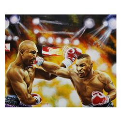 Turchinsky Dimitry- Original Oil on Canvas "Tyson VS Holyfield"