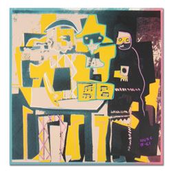 Ringo, "Three Musicians (Picasso Homage)" One-of-a-Kind Hand-Pulled Silkscreen and Mixed Media Paint