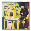 Image 1 : Ringo, "Three Musicians (Picasso Homage)" One-of-a-Kind Hand-Pulled Silkscreen and Mixed Media Paint