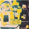 Image 2 : Ringo, "Three Musicians (Picasso Homage)" One-of-a-Kind Hand-Pulled Silkscreen and Mixed Media Paint