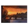 Image 1 : Howard Behrens (1933-2014) - "Twilight on the Seine II" Hand Embellished Limited Edition on Textured