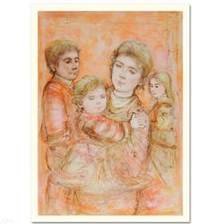  Portrait of a Family  Limited Edition Lithograph by Edna Hibel (1917-2014), Numbered and Hand Signe