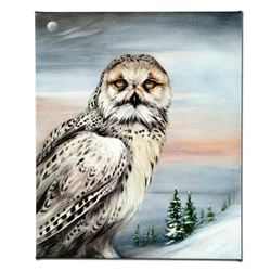 "Snow Owl in Alaska" Limited Edition Giclee on Canvas by Martin Katon, Numbered and Hand Signed with