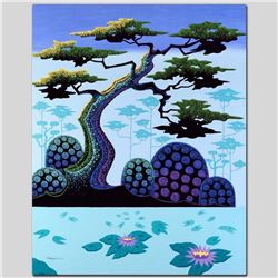  Lotus by Moonlight  Limited Edition Giclee on Canvas by Larissa Holt, Protege of Acclaimed Artist E