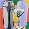 Image 2 : Steve Kaufman (1960-2010), "My Martini" Hand Embellished Limited Edition Silkscreen on Canvas, Numbe