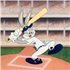 Image 2 : "Bugs Bunny at Bat for the Yankees" Embossed Collectible Lithograph by Looney Tunes with the MLB Log