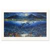 Image 1 : Robert Lyn Nelson, "Yellow Moon Over Lahaina" Limited Edition Mixed Media, Numbered and Hand Signed 