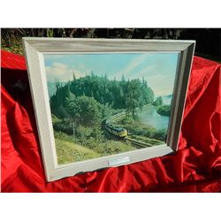 FRAMED PICTURE - CN - "SUPERCONTINENTAL IN THE CANADIAN ROKIES"