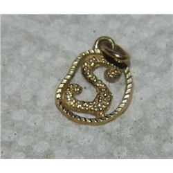 FROM ESTATE - PENDANT/ CHARM - "S" - 10K GOLD
