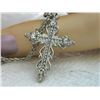 Image 1 : NECKLACE - RHINESTONE CROSS WITH CHAIN