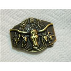 NEW BELT BUCKLE - LONG HORN STEER