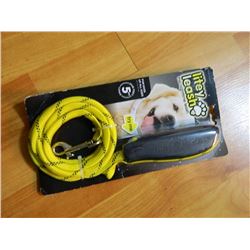 NEW LITEY LEASH - DOGS OF ALL SIZES - NITE TIME LEASH - PUSH BUTTON TO LIGHT - YELLOW