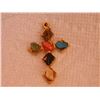 Image 2 : PENDANT - CROSS WITH GEMSTONES