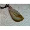 Image 4 : ROPE NECKLACE WITH 3" AGATE SLICE