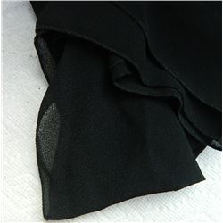 SHAWL, HIJAB - NEW - BLACK - 13" X 62"
