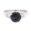 Image 2 : 14KT White Gold 3.14 ctw Sapphire And Diamond Ring