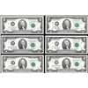 Image 1 : Lot of (6) Mix Date $2 Federal Reserve Notes