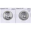 Image 1 : Lot of 1953 & 1953-D Franklin Half Dollar Coins