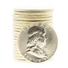 Image 1 : Roll of (20) Brilliant Uncirculated 1961 Franklin Half Dollar Coins