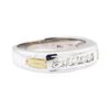 Image 1 : 14KT White and Yellow Gold 0.25 ctw Diamond Band