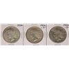 Image 1 : Lot of 1926, 1926-D, & 1926-S $1 Peace Silver Dollar Coins