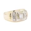 14KT Yellow and White Gold 0.50 ctw Mens Ring