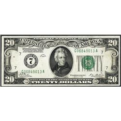 1928 $20 Federal Reserve Note Chicago - Redeemable in Gold