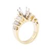 Image 4 : 14KT Yellow Gold 1.40 ctw Diamond Oval Semi-mount Ring
