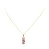Image 1 : 14KT Yellow Gold 0.80 ctw Pink Sapphire Pendant with Chain