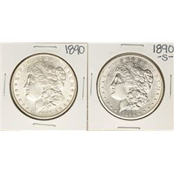Lot of 1890-S & 1890 $1 Morgan Silver Dollar Coins