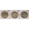 Image 1 : Lot of (3) 1934-S $1 Peace Silver Dollar Coins