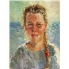 Image 1 : Artist Signed KPM Russian Oil on Canvas Portrait