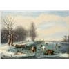 Image 1 : Signed Keenig Oil on Board Dutch Landscape 1840