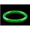 Image 1 : Burma Green Jadeite Carved Bangle