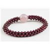 Image 1 : Garnet Rose Quartz Stretchable Bracelet RV$120