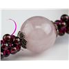 Image 3 : Garnet Rose Quartz Stretchable Bracelet RV$120