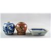 Image 1 : 3 Assorted Chinese/Japanese Porcelain Jars & Tray
