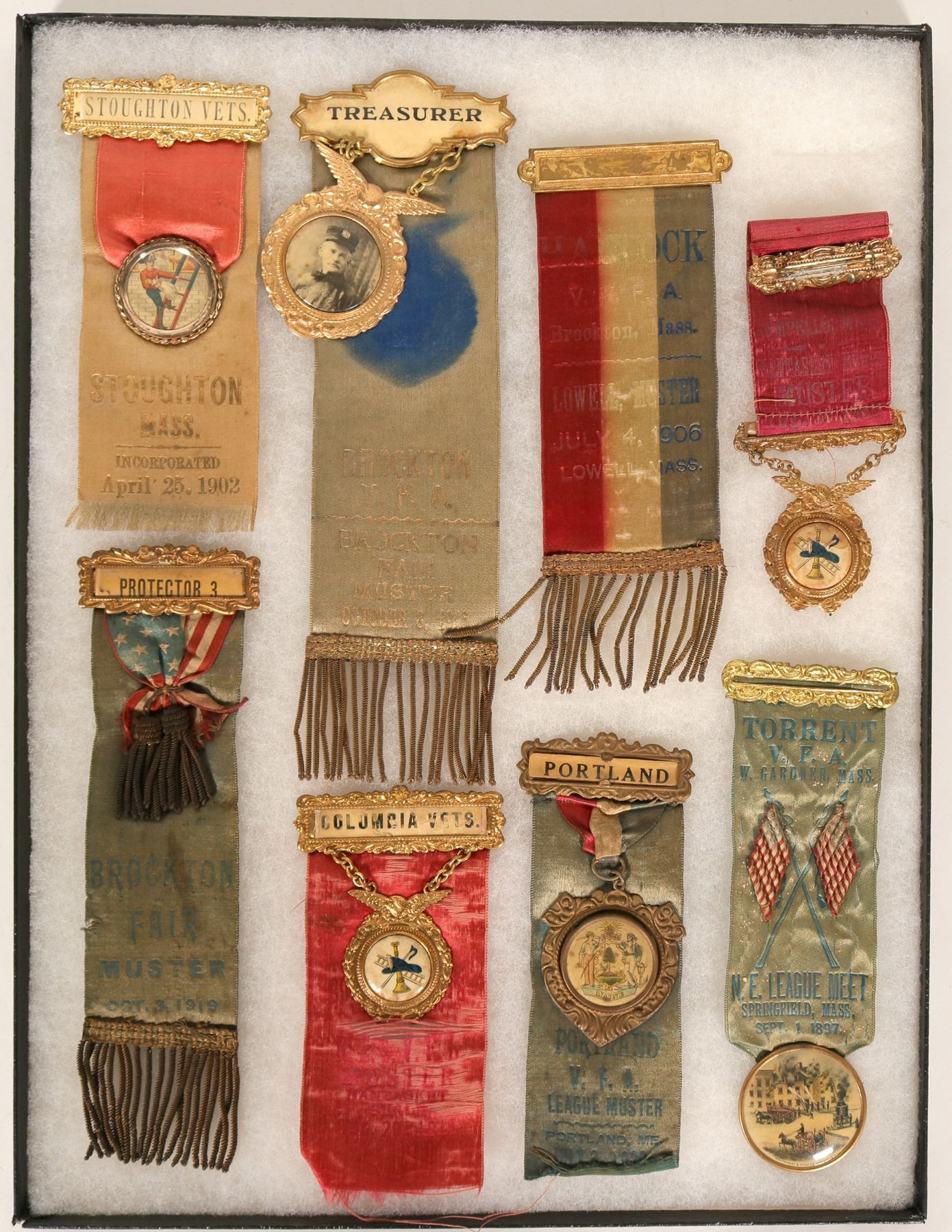 Massachusetts Ribbons Massachusetts Fire Fighter Ribbons (8) (101748)